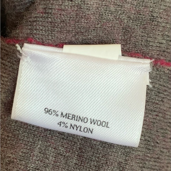 Eileen Fisher jacket pea coat EUC M merino wool berry contrast cuff - Picture 5 of 5